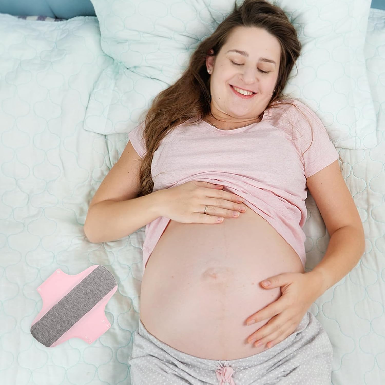 Compresas Postparto de Algodón Ultrafinas y Lavables para Incontinencia Femenina, Protección Invisible y Comodidad para Noches de Flujo Intenso, Paquete de 2 Unidades - Image 5