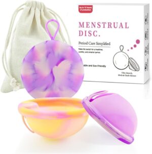 2 Pieces Menstrual Disc, Reusable M...