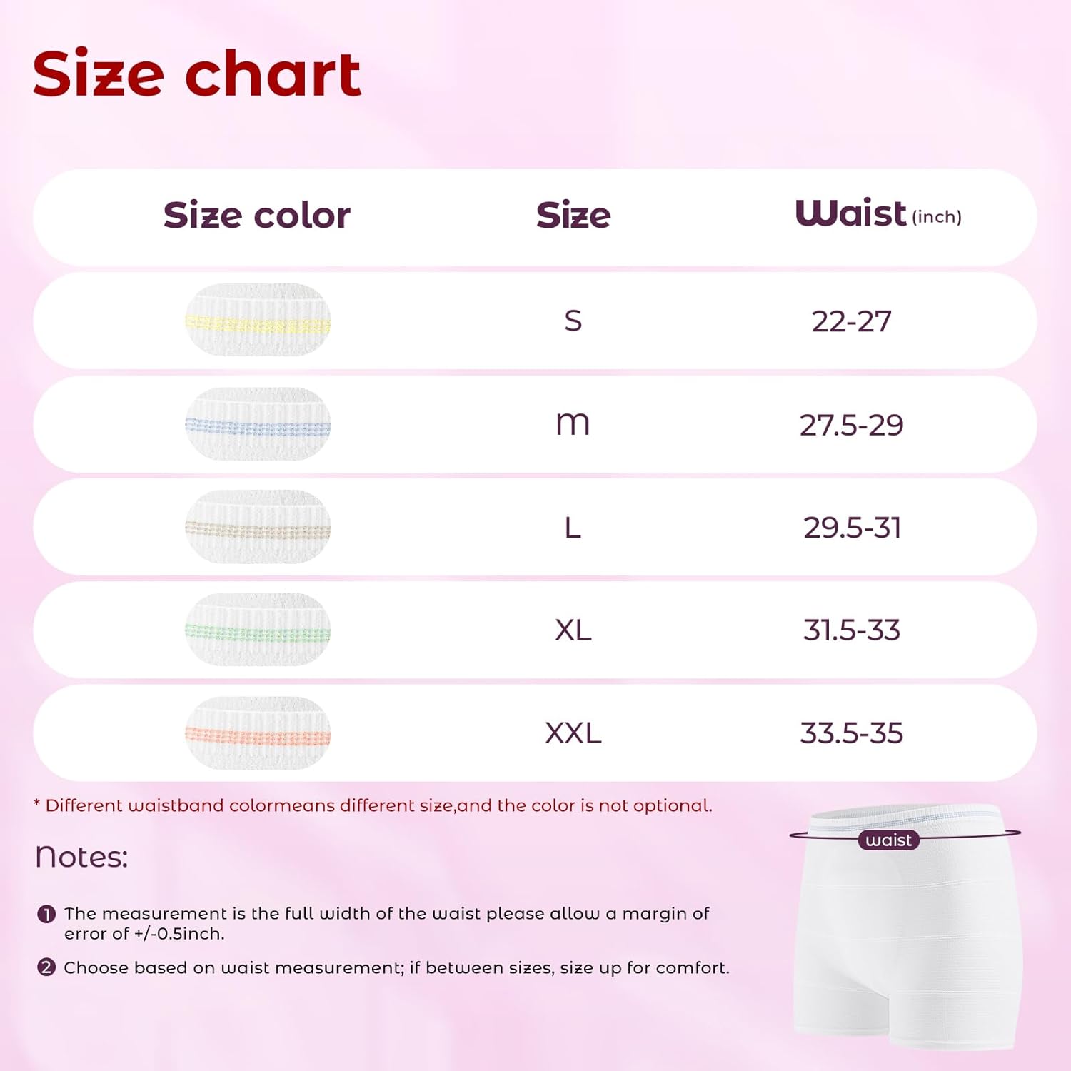 Carer Pack of 8 Disposable Panties for Postpartum Seamless and No Pressure on the Abdomen, High Elasticity and Comfortable, Ideal for Pregnancy Caesarean and Incontinence Size XXL - Image 6