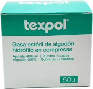 Sterile gauze of hydrophilic cotton...