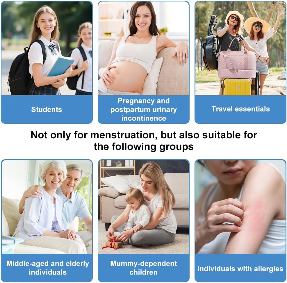 8 Pieces Reusable Sanitary Pads, 23 x 16 cm Washable Panty Protectors, Postpartum Cotton Hygienic Towel, for Menstruation, Leakproof Design, Comfortable, Suitable for All Women. - Image 7