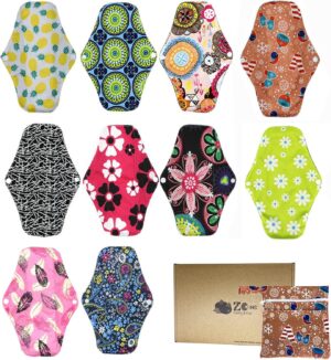 10 Pcs Reusable Sanitary Pads for W...