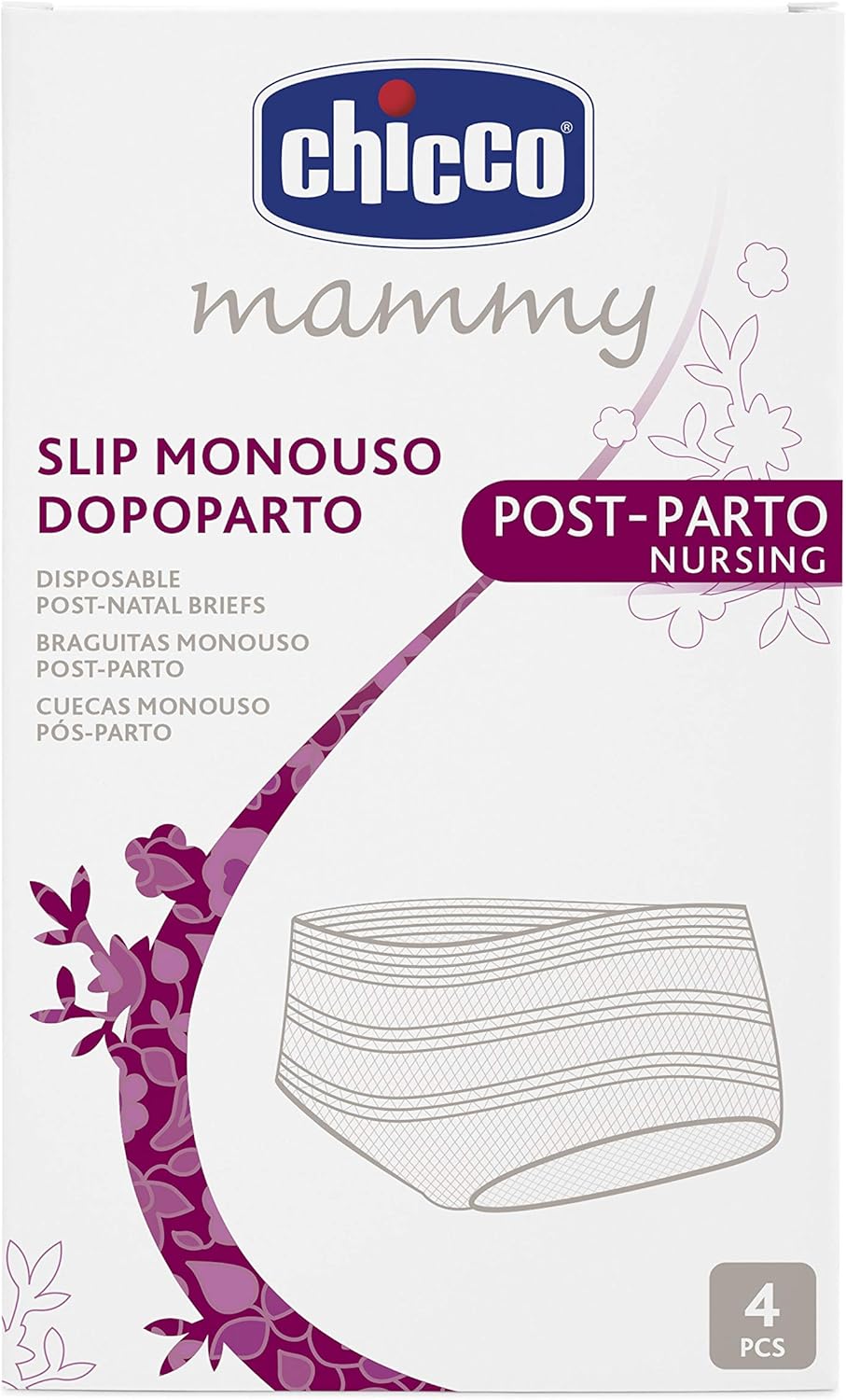 Chicco Mamma Mini Kit, Contains Postpartum Pads, Disposable Slips Antibacterial Absorbent Pads - 650g - Image 4