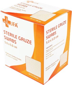 Sterile Gauze Swabs, 5cm x 5cm, Pac...