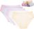 Disposable 100% Pure Cotton Underwear Travel Panties High Cut Granny Briefs White/Multicolor (10 Pieces)