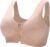 Women’s Zip Front Closure Everyday Bra Wirefree Cotton Bras with Post-Surgery Compression Comfort