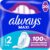 Always Maxi Sanitary Pads Size 2 Long 20 Pads with Wings, Very Abundant Fluid Day, Highly Absorbent Core and Leakproof Barriers