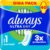 Always Ultra Day Sanitary Pads Normal (Size 1) 40 Count, Super Absorbent and Ultra Thin, For Period