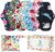 PHOGARY Reusable Menstrual Pads, Washable Night Pads for Abundant Menstrual Flow, Large Pads Set with Wings, Washable, Ideal for Overnight Use